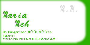 maria meh business card